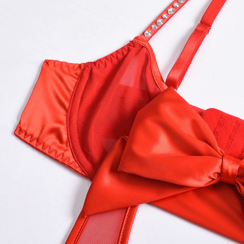 Red Bow Lingerie Bodysuit